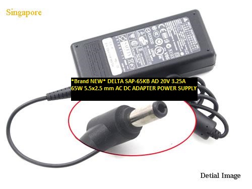 *Brand NEW* DELTA SAP-65KB AD 20V 3.25A 65W 5.5x2.5 mm AC DC ADAPTER POWER SUPPLY